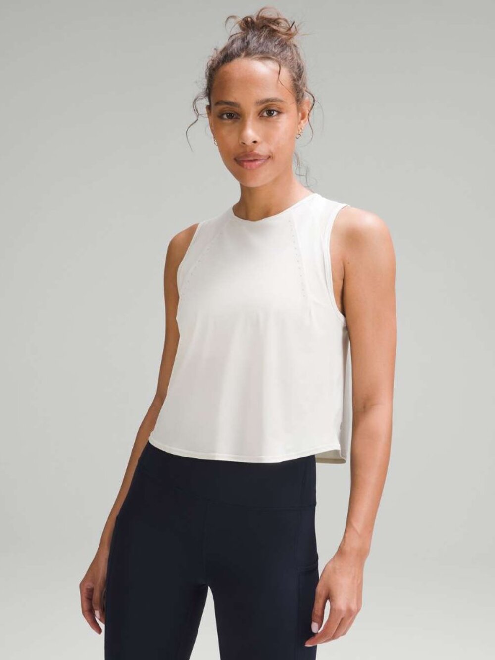 Lululemon Women's Sculpt Cropped Tank Top - Bone White
